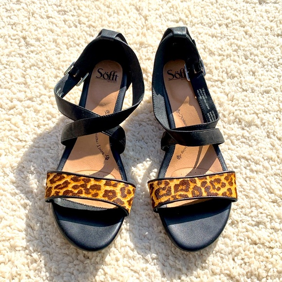 Sofft cheetah wedge sandal strappy INNIS - Picture 1 of 17